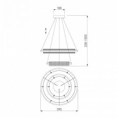 Подвесной светильник Eurosvet Imperio 90241/2 белый/ серебро Smart | фото 4