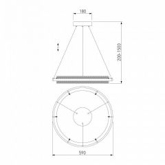 Подвесной светильник Eurosvet Imperio 90241/1 белый/ серебро Smart | фото 5