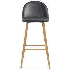 Барный стул Dodo 1 dark grey with edging / wood | фото 3