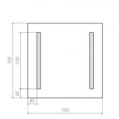 Зеркало Good Light 2-70 с подсветкой Домино (GL7012Z) | фото 7