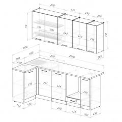 ДЮНА Кухонный гарнитур Прайм 2 400 (1100*2000 мм) | фото 2