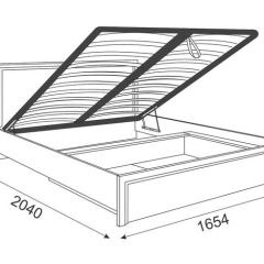 Кровать 1.6 Беатрис М08 Стандарт с ПМ (Орех гепланкт) | фото 2