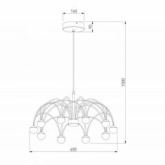 Люстра на штанге Eurosvet Ragno 90030/10 LED золото | фото 5