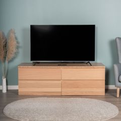 S01729 Варма Прайм 4Д комод 160x55x48 шпон дуб беленый | фото 3